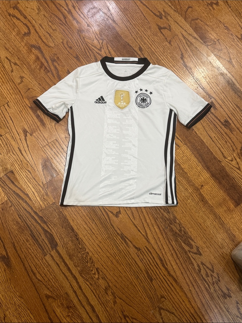 adidas Kids White and Black Fifa 2014 Germany Soccer Jersey